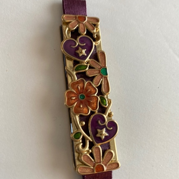 Liz Claiborne Other - Crazy Horse A Liz Claiborne Company Magnetic Floral Cloisonné Bookmark - No Box